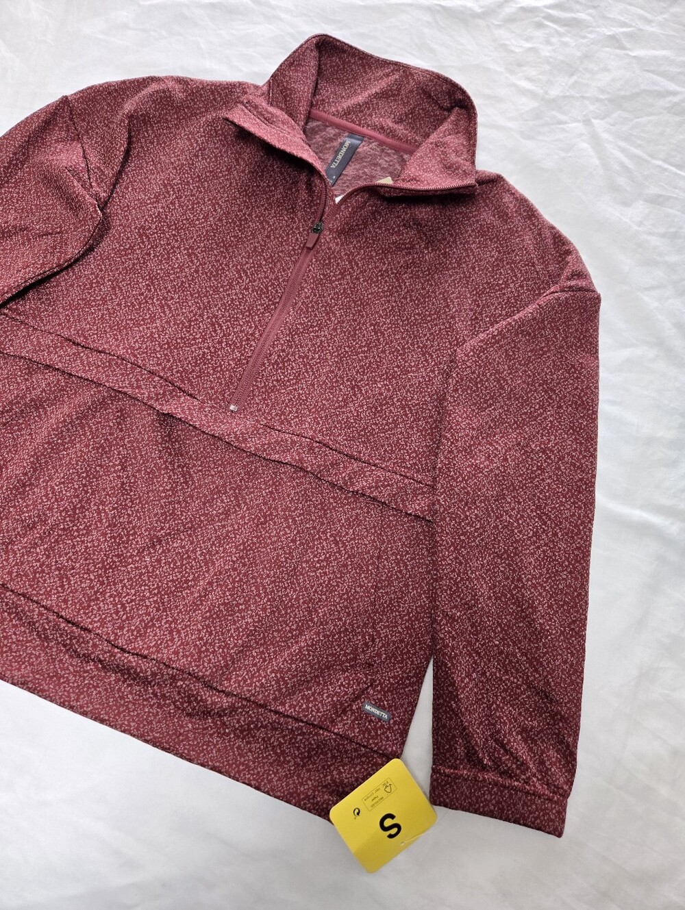 Mondetta Women’s Quarter Zip Pullover Top Small Fleece Burgundy Activewear NWT - Picture 6 of 11